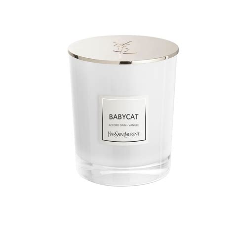 ysl perfume baby cat candle.